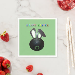 Serviette En Papier Bol de pelouse lapin de Pâques, serviettes de pape