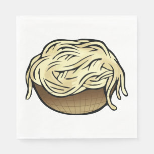 Serviette En Papier Bol de spaghetti Alimentation de nouilles de pâtes