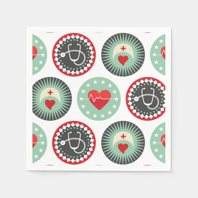Serviette En Papier Bold Nurse Pattern (Devant)