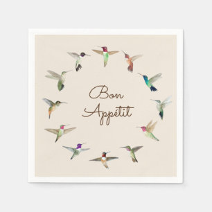 Serviette En Papier Bon Appétit California Hummingbirds
