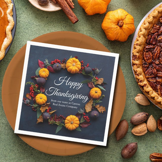 Serviette En Papier Bon thanksgiving Business Citrouille Dîner (Créateur téléchargé)