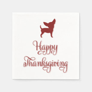 Serviette En Papier Bon thanksgiving Chihuahua Papier serviettes