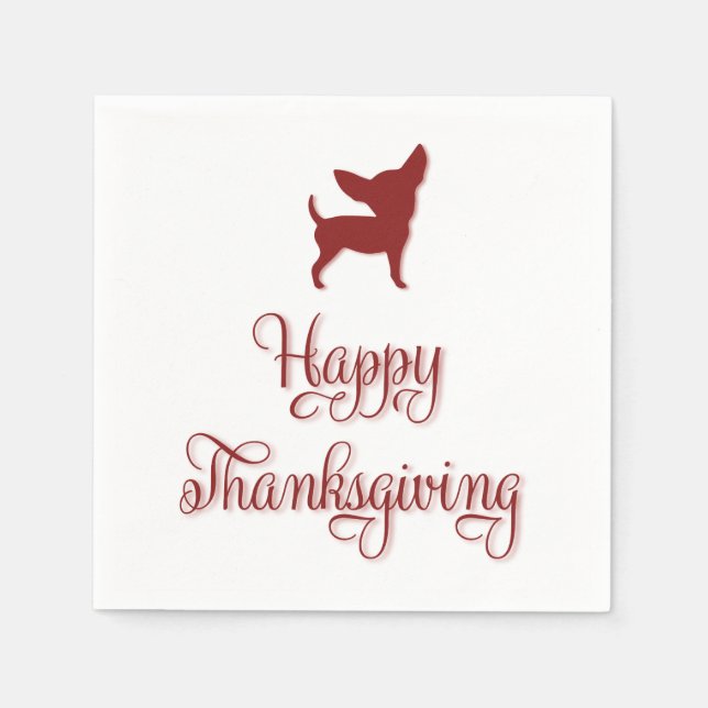 Serviette En Papier Bon thanksgiving Chihuahua Papier serviettes (Devant)