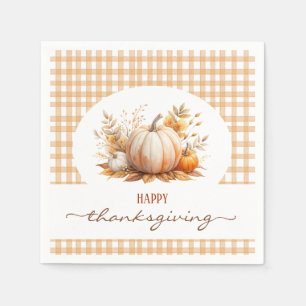 Serviette En Papier Bon thanksgiving Citrouille rustique