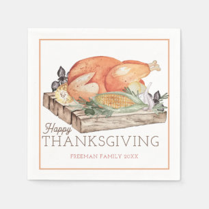 Serviette En Papier Bon thanksgiving dinde dinde Napkin