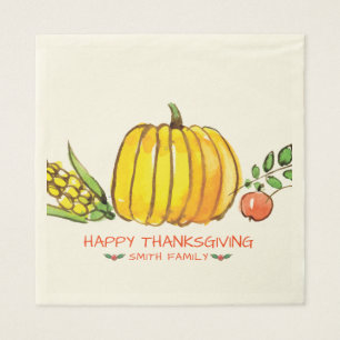 Serviette En Papier Bon thanksgiving Jour Famille Diner Célébration