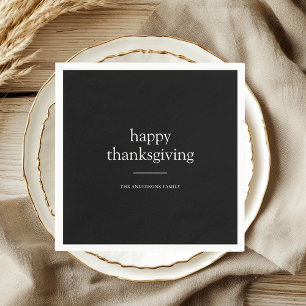 Serviette En Papier Bon thanksgiving minimaliste personnalisé