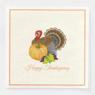 Serviette En Papier Bon thanksgiving Turquie Parti des raisins Citroui