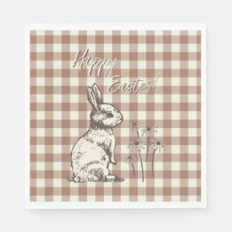 Serviette En Papier Bonanza lapin mou - Bonne Pâques.