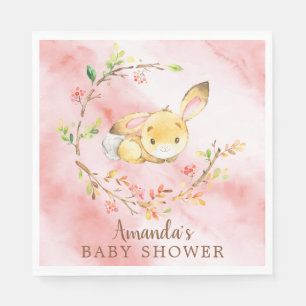 Serviette En Papier Bonbonnes filles lapin Baby shower Papier serviett