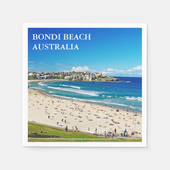 Serviette En Papier Bondi Beach Cocktail Napkin (Devant)