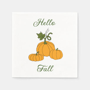 Serviette En Papier Bonjour Automne minimaliste mange
