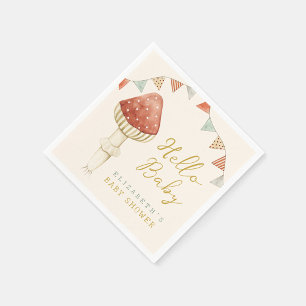 Serviette En Papier Bonjour Bébé Baby shower de jouets de champignons