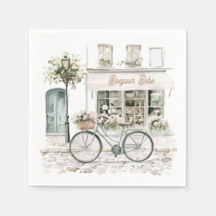 Serviette En Papier Bonjour Bebe Fête de Naissance Bébé Français