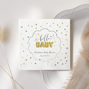 Serviette En Papier Bonjour Bébé Genre Neutre Twins Twinkle Stars