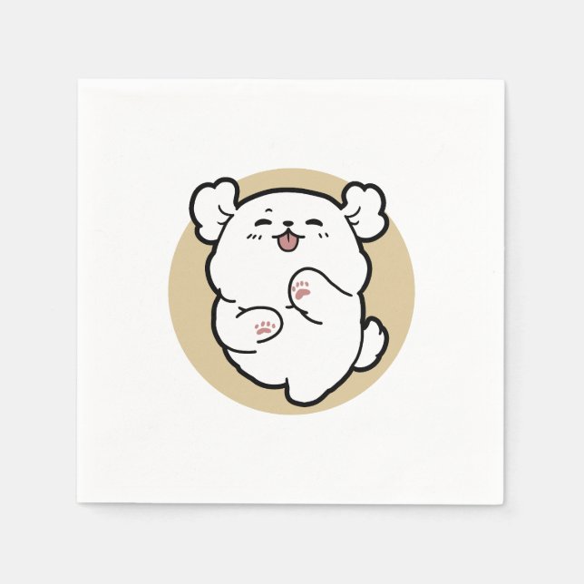 Serviette En Papier Bonjour du côté écorché (Devant)