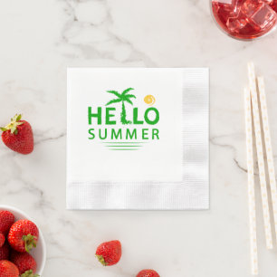 Serviette En Papier Bonjour été
