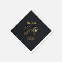 Bonjour soixante | Black & Gold 60th Birthday Part