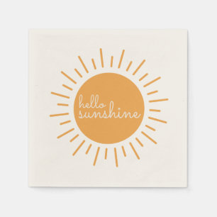 Serviette En Papier Bonjour soleil brillant mignon serviettes de douch