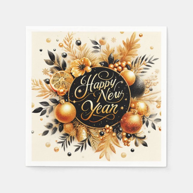 Serviette En Papier Bonne année (Devant)