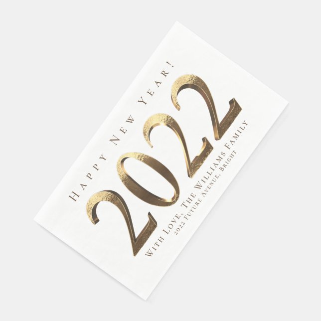 Serviette En Papier Bonne année 2022 (Coin)