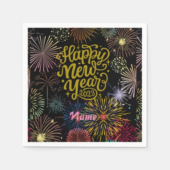 Serviette En Papier Bonne année 2023 Thunder_Cove (Devant)