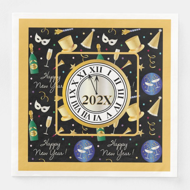 Serviette En Papier Bonne année annuelle (Devant)