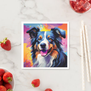 Serviette En Papier Bonne aquarelle Sunny Puppy