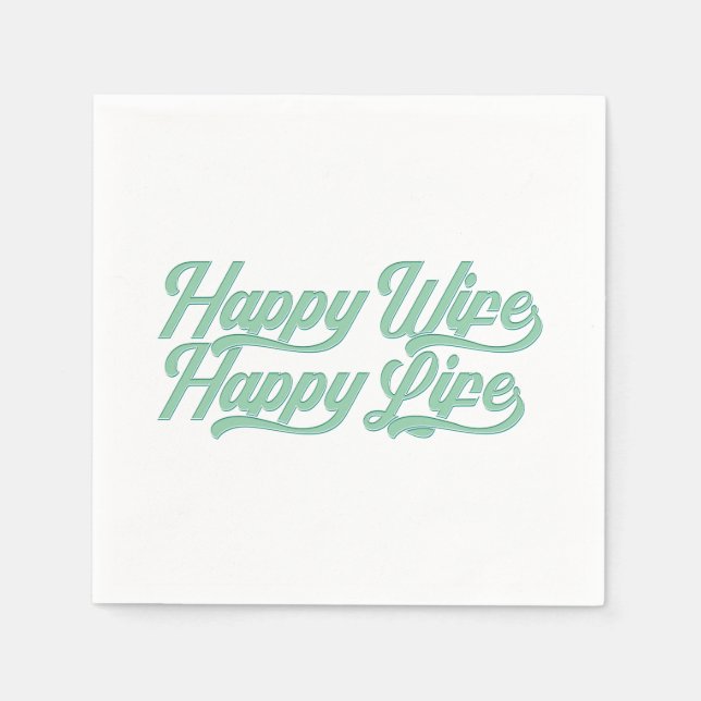 Serviette En Papier Bonne femme Bonne vie Fête des mères | Serviette e (Devant)