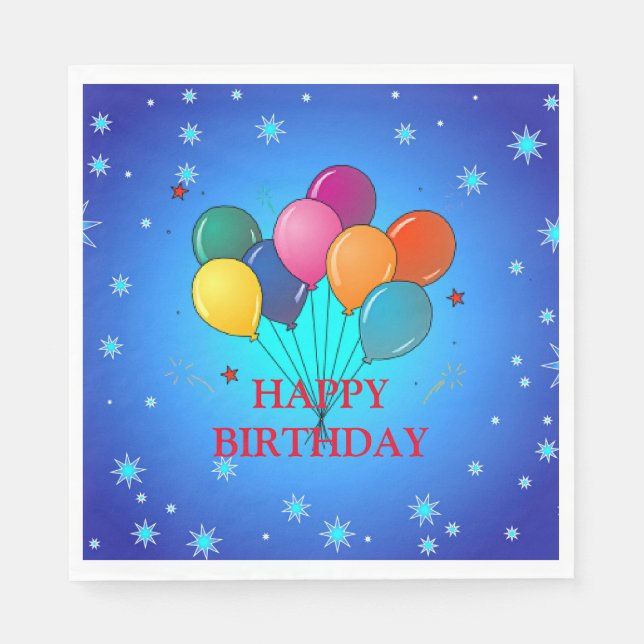 Serviette En Papier Bonne fête d'anniversaire (Devant)