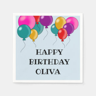 Serviette En Papier Bonne fête d'anniversaire Bash Balloon