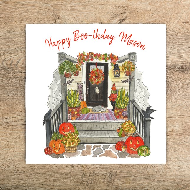 Serviette En Papier Bonne fête de Boo-thday (Créateur téléchargé)