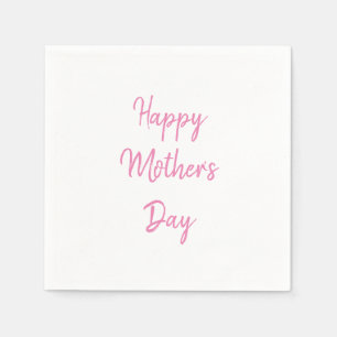 Serviette En Papier Bonne fête des mères 2024 rose simple moderne