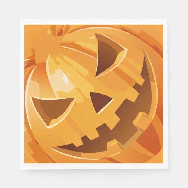 Serviette En Papier Bonne fête d'Halloween (Devant)