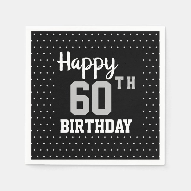 Serviette En Papier Bonne fête du 60e anniversaire (Devant)