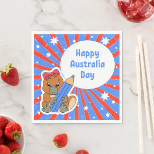 Serviette En Papier Bonne fête nationale australienne