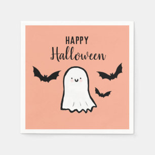 Serviette En Papier Bonne Halloween Cute Ghost Bats
