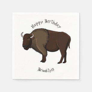 Serviette En Papier Bonne illustration de bison américain