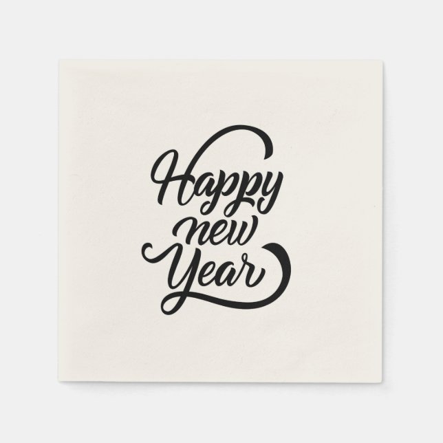 Serviette En Papier Bonne nouvelle année Papier Napkin (Devant)