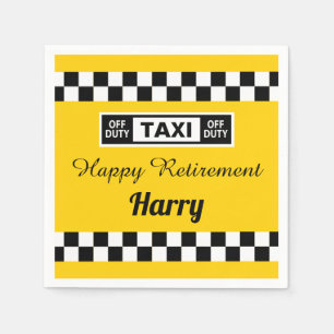 Serviette En Papier Bonne retraite Taxi conducteur hors service