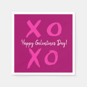 Serviette En Papier Bonne Saint-Galentin XOXO Pink Valentine