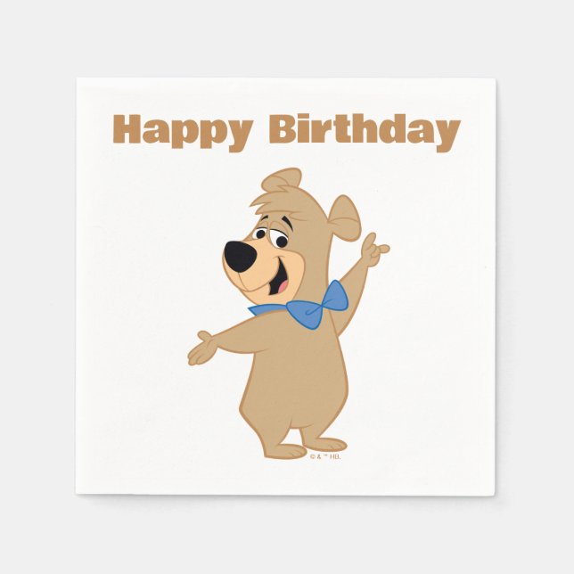 Serviette En Papier Boo Boo Bear Armoiries Large (Devant)