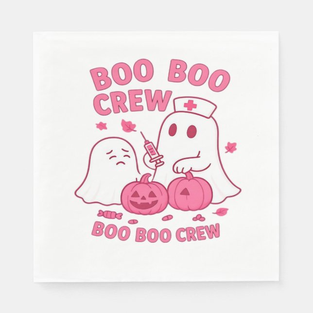 Serviette En Papier Boo Boo Infirmière d'équipage Funny Halloween Infi (Devant)