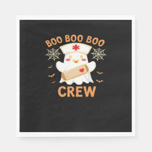 Serviette En Papier Boo Crew Drôle Fantôme Éffrayant Halloween Infirmi