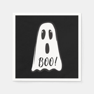 Serviette En Papier BOO ! Déguisement de fantôme mignon et effrayant p