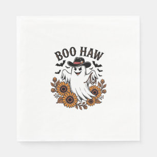 Serviette En Papier Boo Haw Cowboy Fantôme Tournesols Chauves-souris H