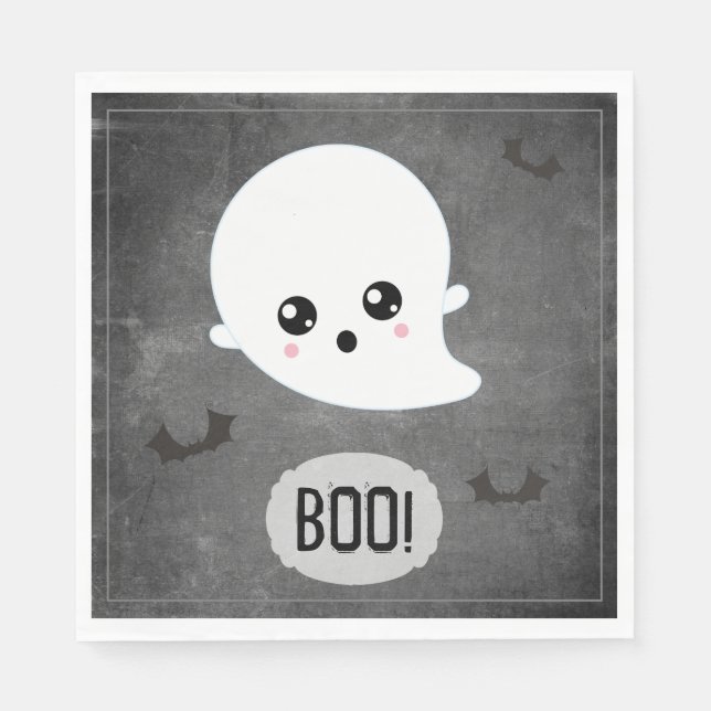 Serviette En Papier Boo Kawaii Ghost (Devant)