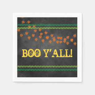 Serviette En Papier Boo Y'all Halloween Famille Amusante Chute Amusant