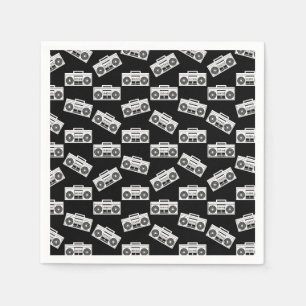 Serviette En Papier Boombox de musique Imprimer Boombox Motif d'art No