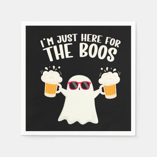 Serviette En Papier Boos Beer Tipsy Ghost Adultes (Devant)